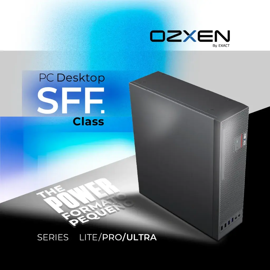 [SF60-ZX765-1410-P0825] Desktop OzXen Koaj Ultra sff Intel - ZX765 (Intel® Core™ i3 14100, 8 GB DDR5 Udimm, 256 GB Sata 2.5" - TLC - 560/480, Sin Wifi Bluethooth)