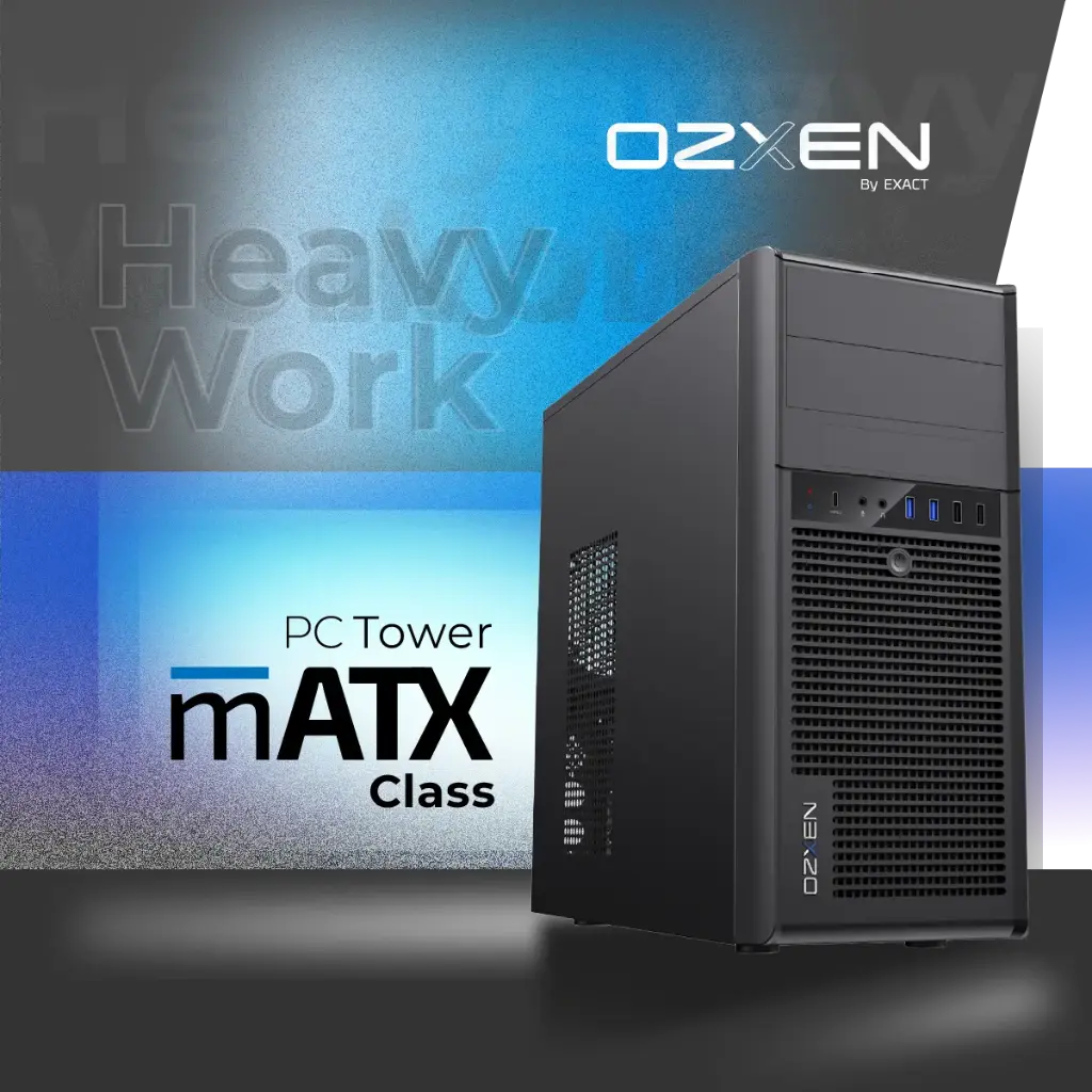 [XQ20-SX61V-1410-P0825] Desktop OzXen Koaj Lite mATX Intel - SX61V (Intel® Core™ i3 14100, 8 GB DDR4 Udimm, 256 GB Sata 2.5" - TLC - 560/480, Sin Wifi Bluethooth)