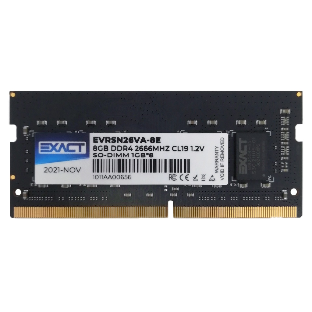 [EVRSN32VA-8E] Memoria Exact DDR4 8GB 3200MHz 1.2V Notebook SODIMM - Retail